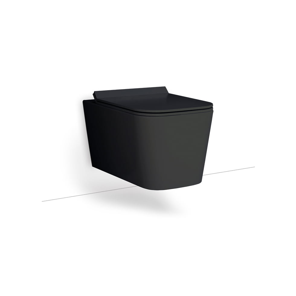 Λεκάνη Κρεμαστή Bianco Ceramica Enzo Rimless – Μαύρο Ματ